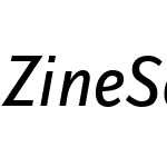 ZineSansDisWebW03-Italic