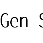 Gen Shin Gothic Monospace ExtraLight