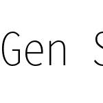 Gen Shin Gothic Monospace ExtraLight