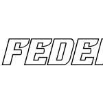 Federal Blue Outline Italic