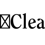 ☞ClearfaceStd-Bold