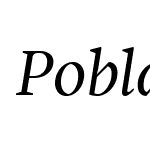 PoblaBook-BookItalic