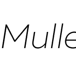 Muller UltraLight Italic