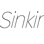 Sinkin Sans Narrow 100 Thin Ita