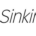 Sinkin Sans Narrow 200 X Lt Ita