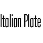 Italian Plate No2 Condensed