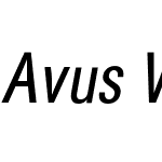 AvusW00-CondensedItalic