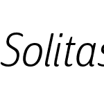 Solitas Cond Light Italic