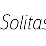 Solitas Cond Thin Italic
