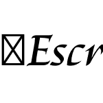 EscrituraDisplayMedium-Italic