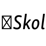 SkolarSansLatnCn-MeIt