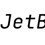 JetBrains Mono Variable Italic Slashed