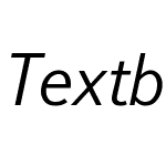 TextbookNewLightItalicW08