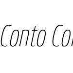 ContoCompressed-ThinItalic