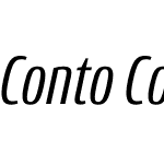 ContoCompressed-RegularItalic