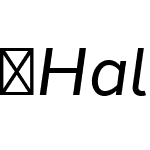 Halcom-Italic