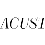 Acustica Caps Italic