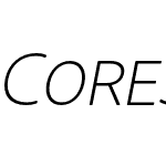 Core Sans NR SC 25 Extralight