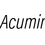 Acumin Pro Condensed Light