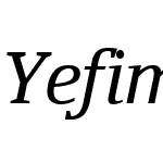 YefimovSerifW10-Italic