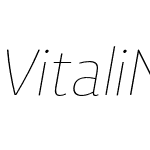 Vitali Neue Thin italic