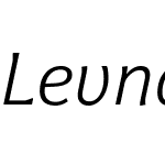 LevnamW10-LightItalic