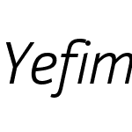 YefimovSansW10-LightItalic