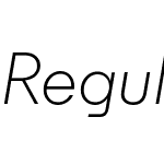 Regular Light Italic