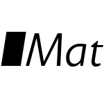 MatoSans-LightItalic