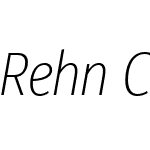 RehnCondensedW01-ThinItalic