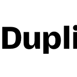 Duplicate Sans Bold