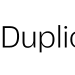 Duplicate Sans Light