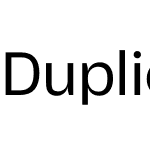 Duplicate Sans Regular