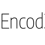 Encod3 Sans Condensed Thin