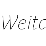 Weitalic ExtraLight Italic