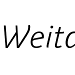 Weitalic Light Italic