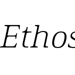 Ethos Expanded Thin Italic