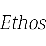 Ethos Thin Italic