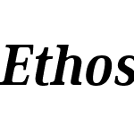 Ethos Condensed Bold Italic