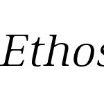 Ethos Expanded Light Italic