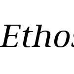 Ethos Expanded Regular Italic