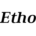 Ethos Expanded Bold Italic