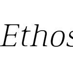 Ethos Expanded Thin Italic