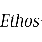 Ethos Condensed Light Italic