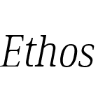 Ethos Condensed Thin Italic