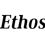 Ethos Condensed Bold Italic