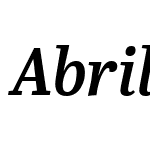 AbrilTitlingNarSb-Italic