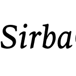 SirbaGreek-Italic