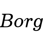 BorgisW00-ExtendedItalic