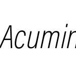 Acumin Pro Condensed